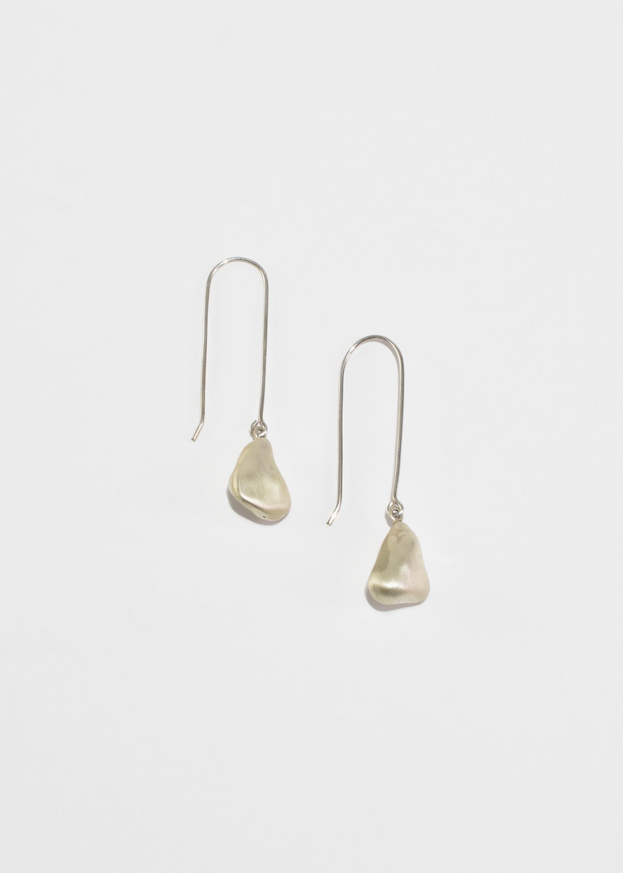 Organic Sterling Teardrop Earrings Sample