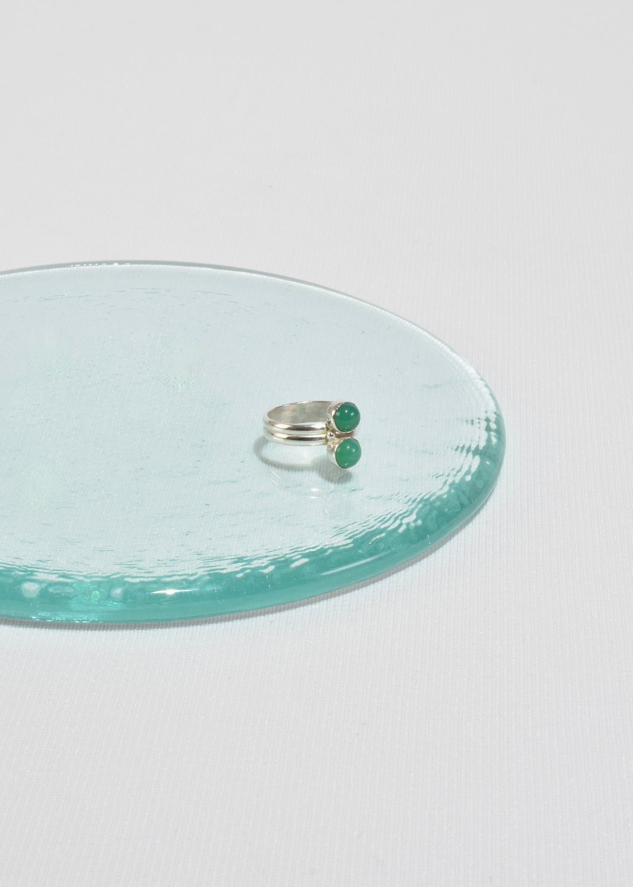 Double Chrysoprase Ring