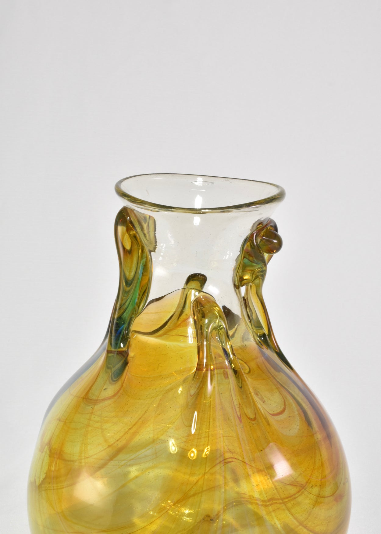 Amber Blown Glass Vase