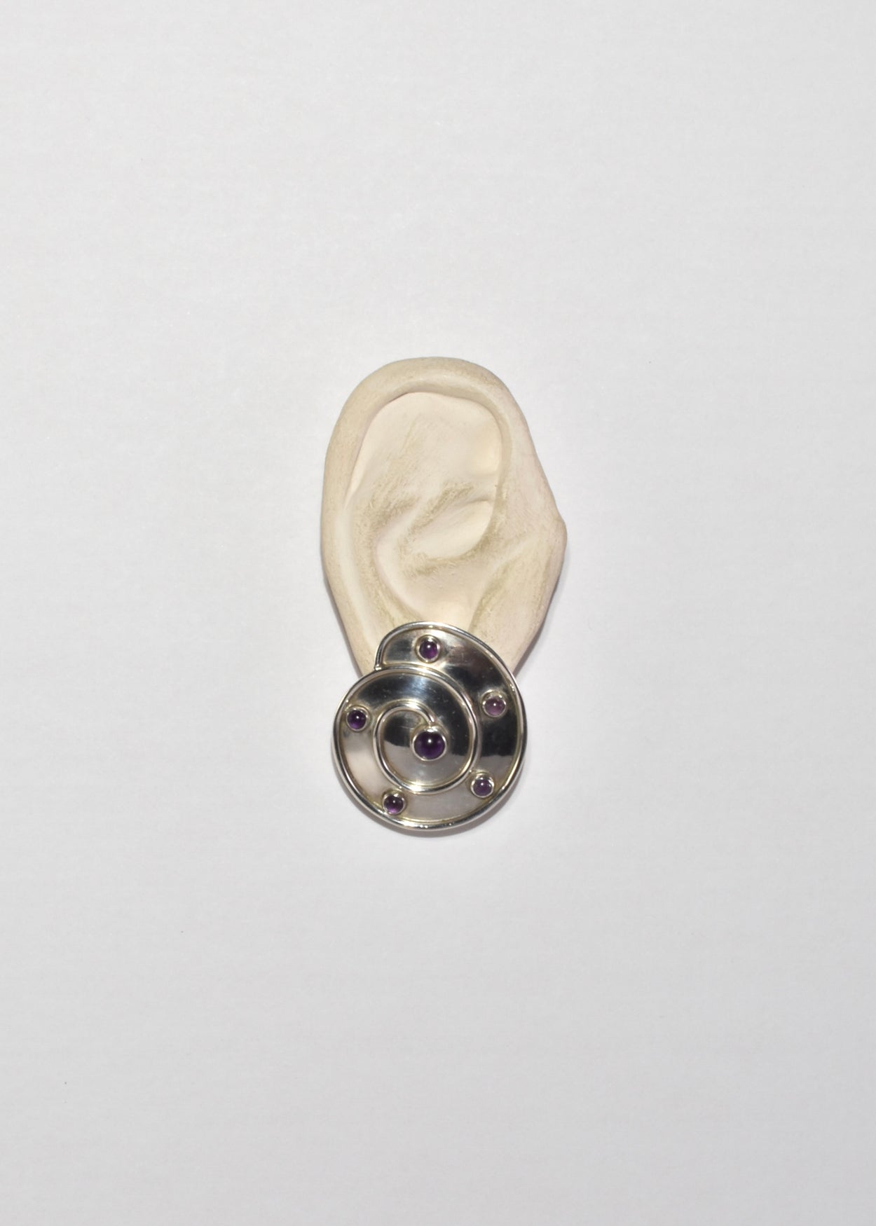 Amethyst Spiral Earrings