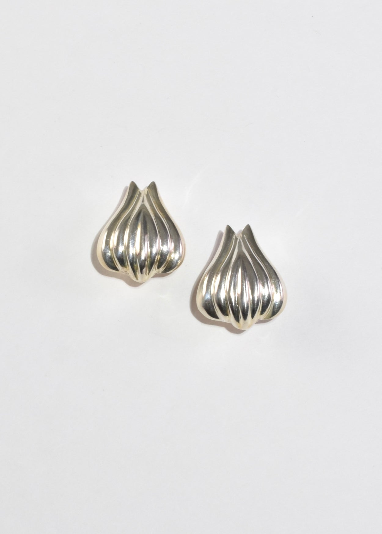Sculptural Ribbed Earrings