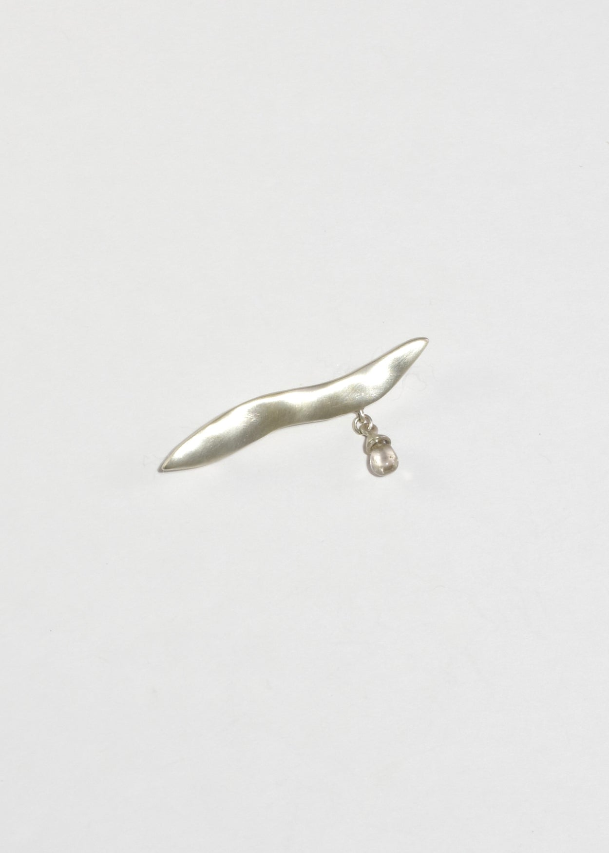 Quartz Teardrop Brooch