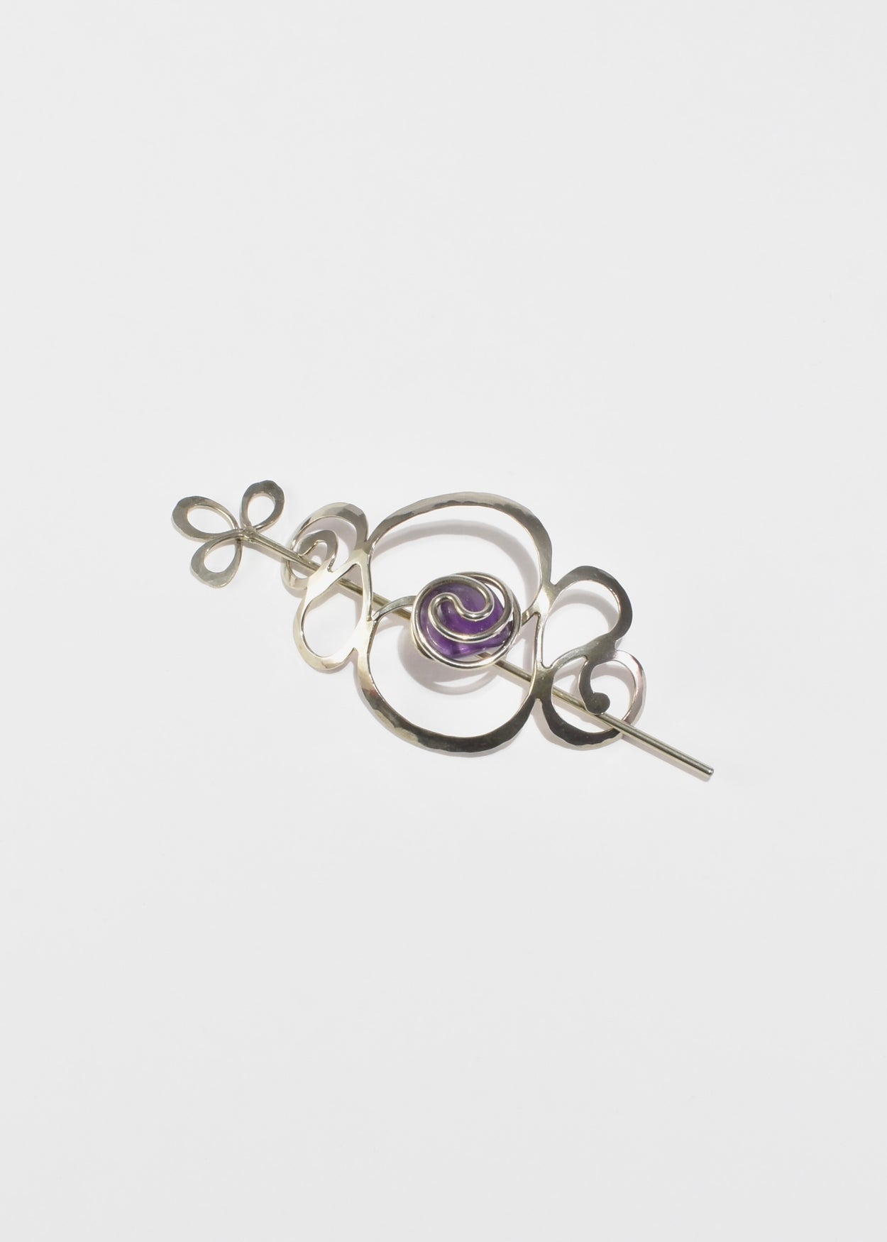 Abstract Amethyst Hair Pin