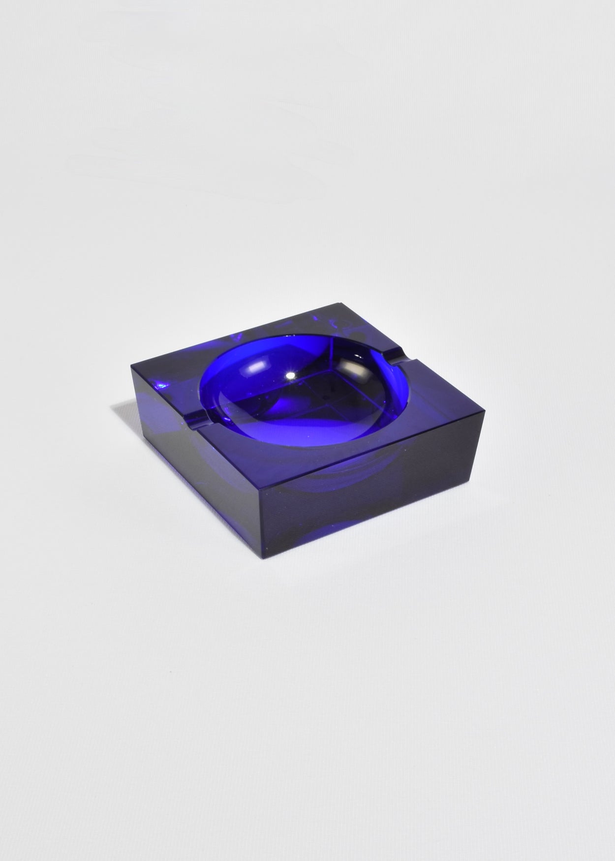 Cobalt Glass Ashtray