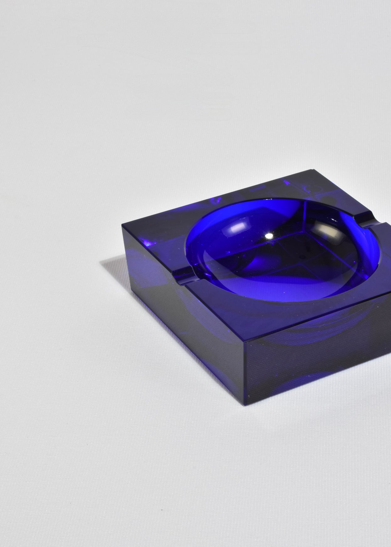 Cobalt Glass Ashtray
