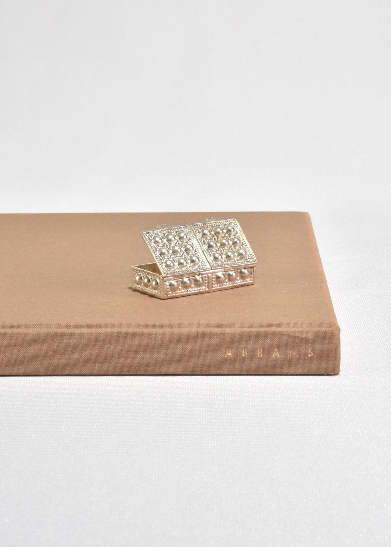 Double-Compartment Silver Pillbox