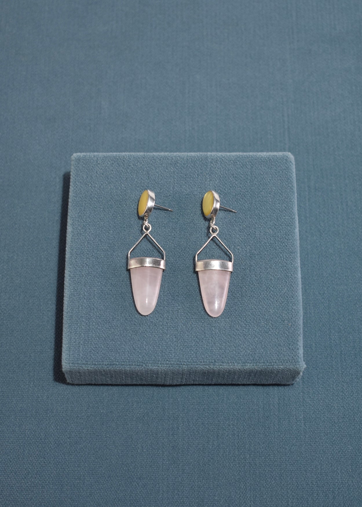 Rose Quartz Cat's Eye Earrings