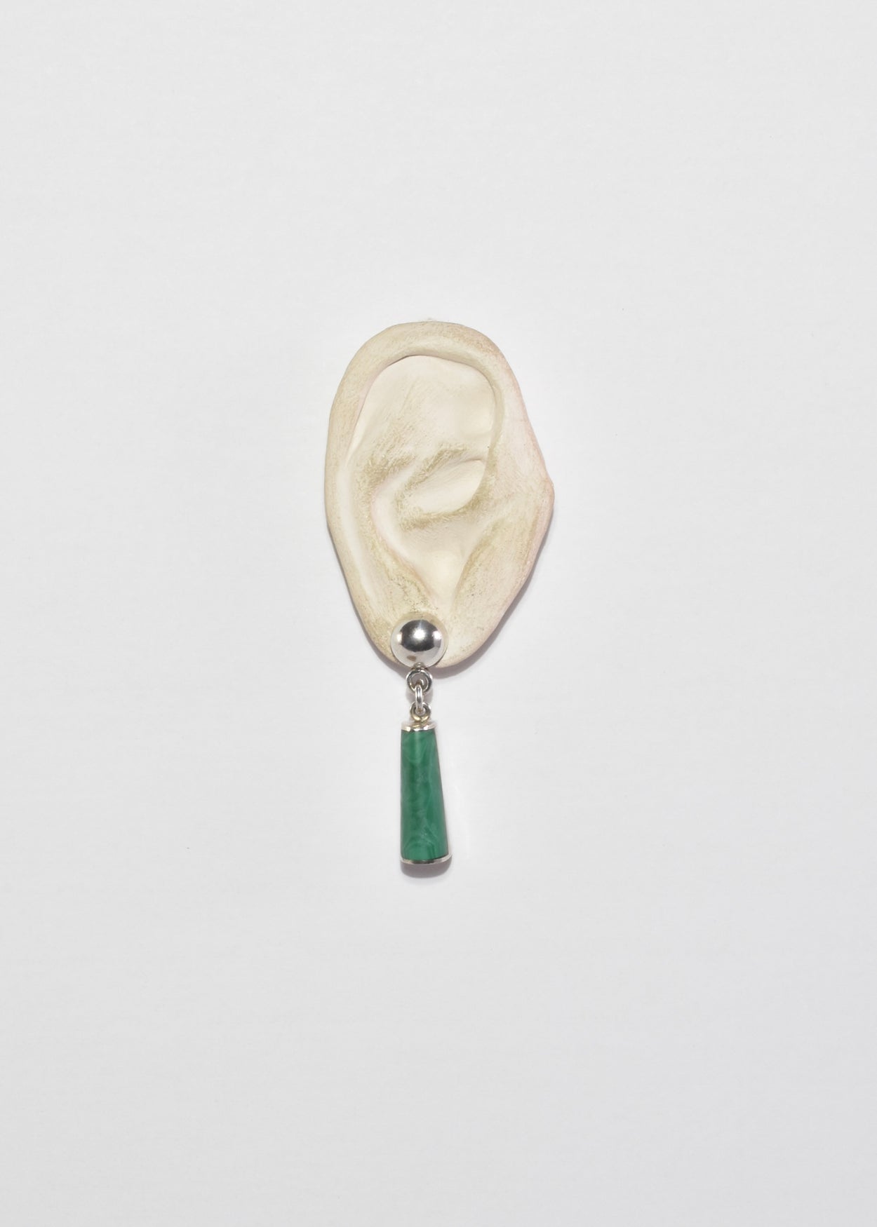 Sculptural Malachite Earrings