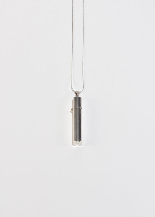 Cylindrical Container Pendant Necklace
