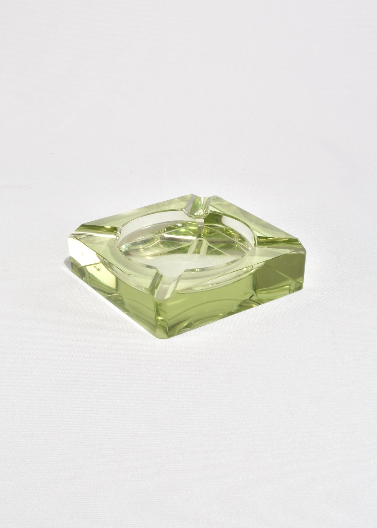 Green Glass Ashtray