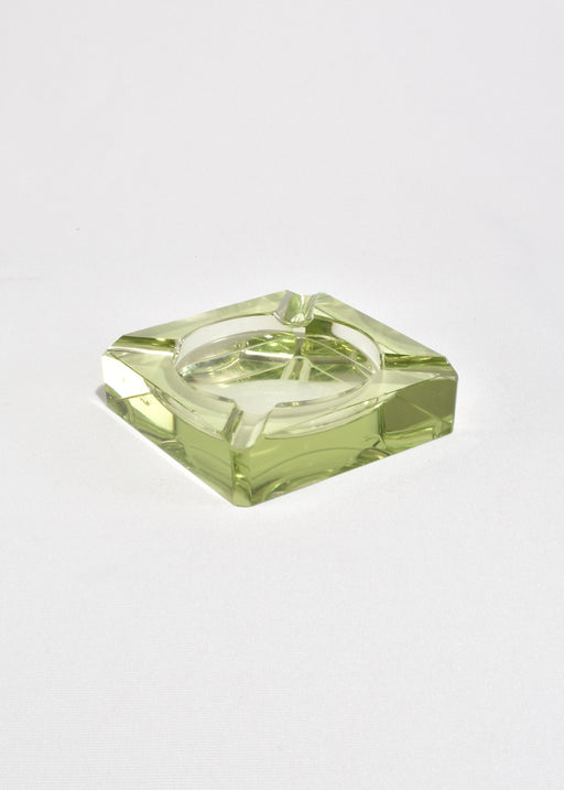 Green Glass Ashtray