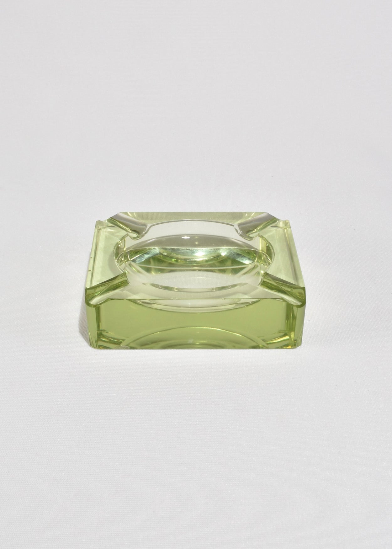 Green Glass Ashtray