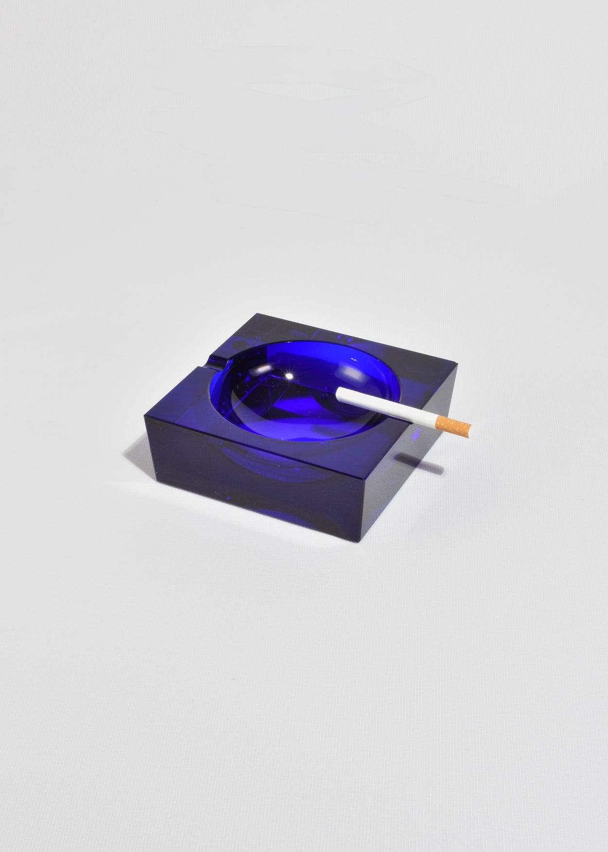 Cobalt Glass Ashtray