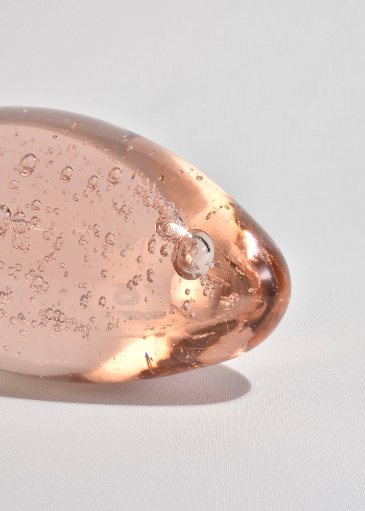 Pink Glass Egg Sculpture