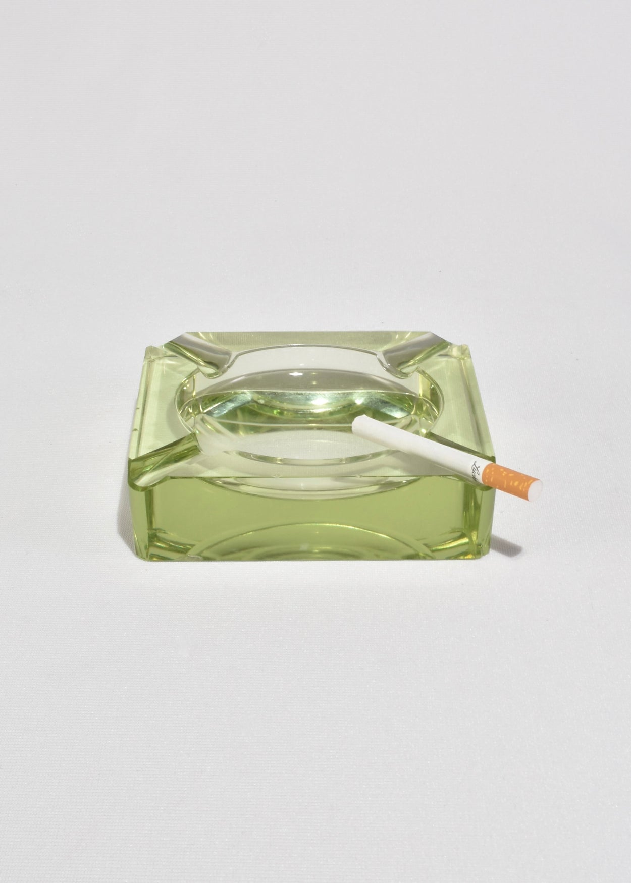 Green Glass Ashtray