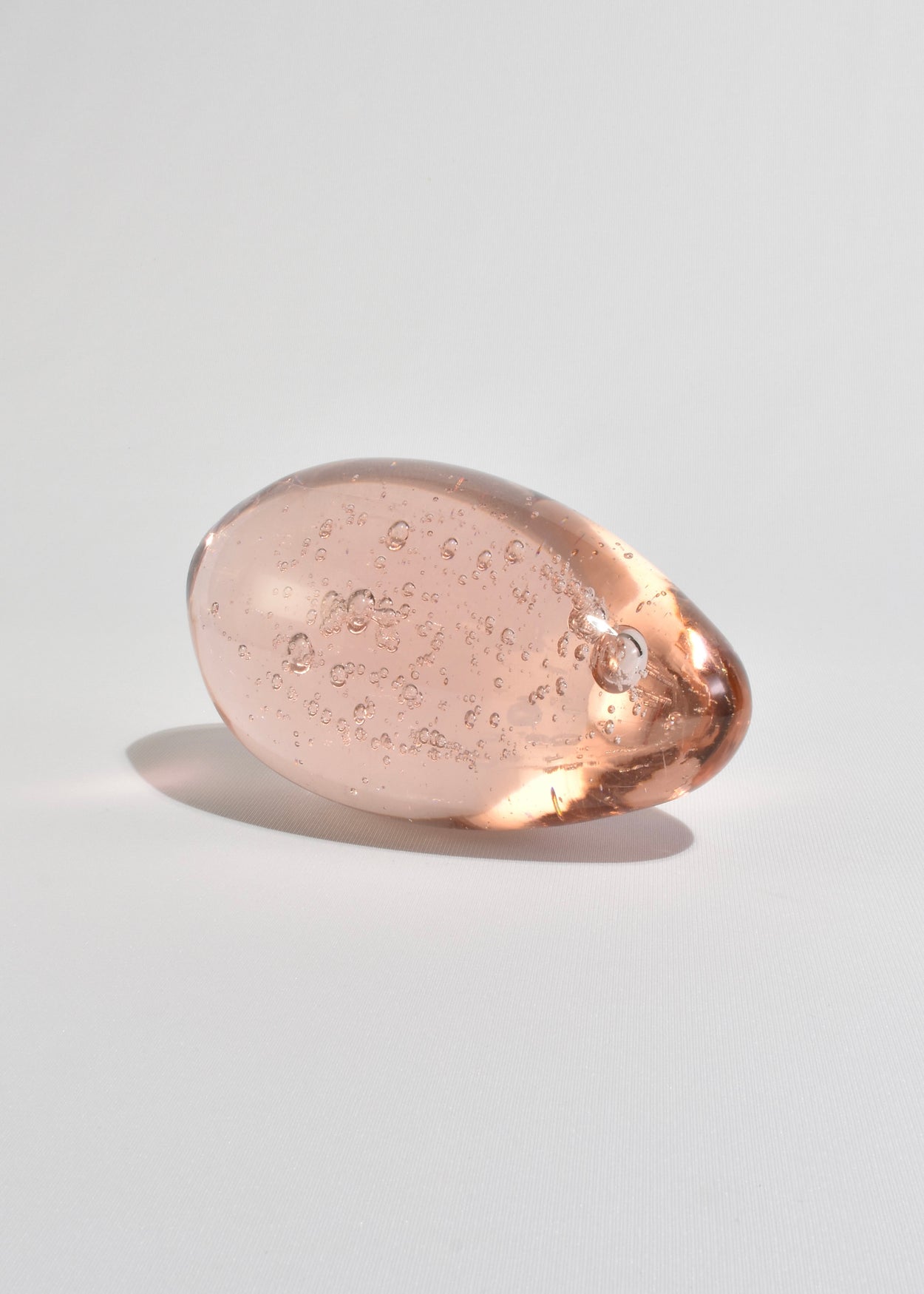Pink Glass Egg Sculpture
