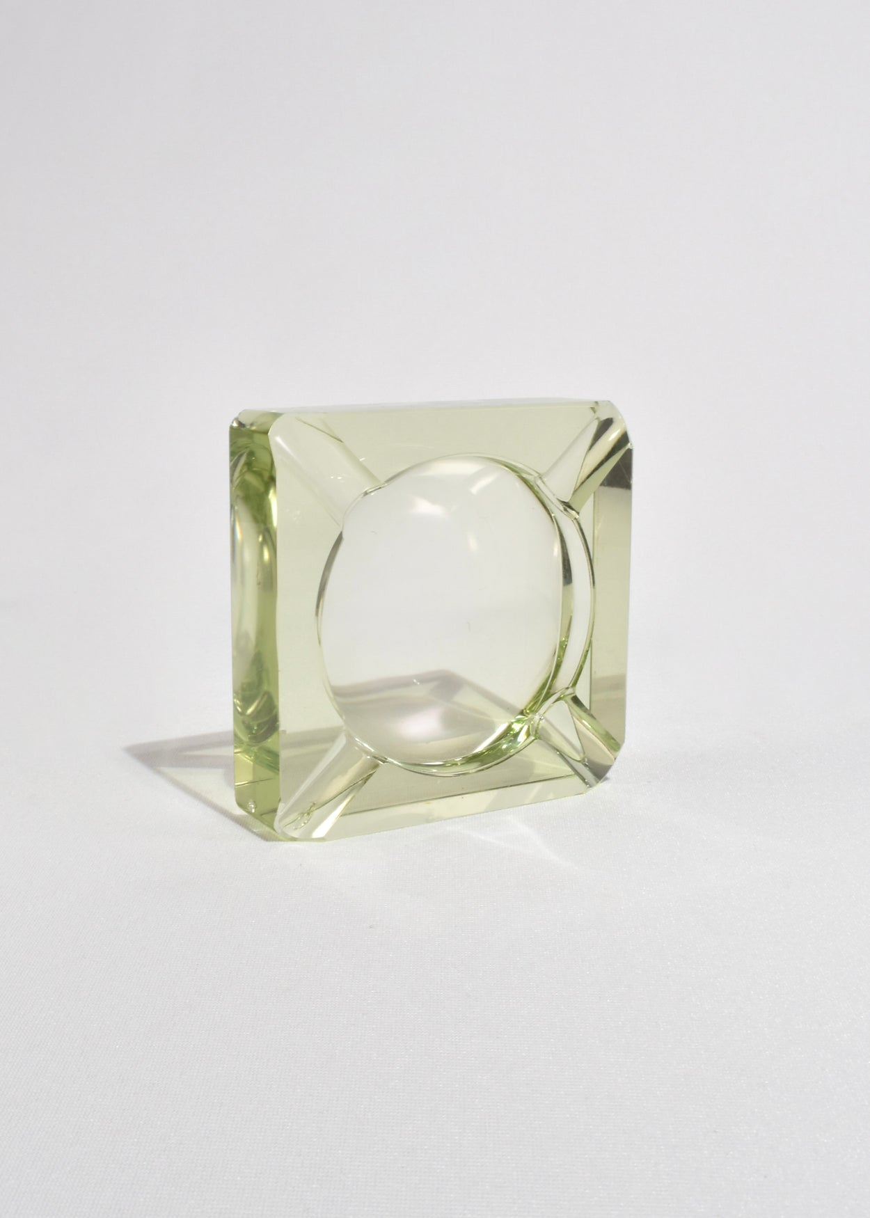 Green Glass Ashtray