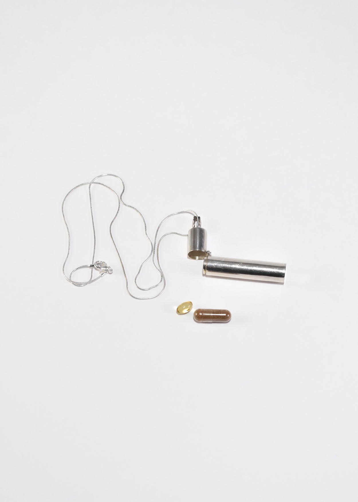 Cylindrical Container Pendant Necklace
