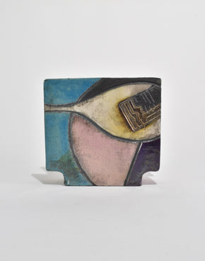 Abstract Ceramic Face Vase