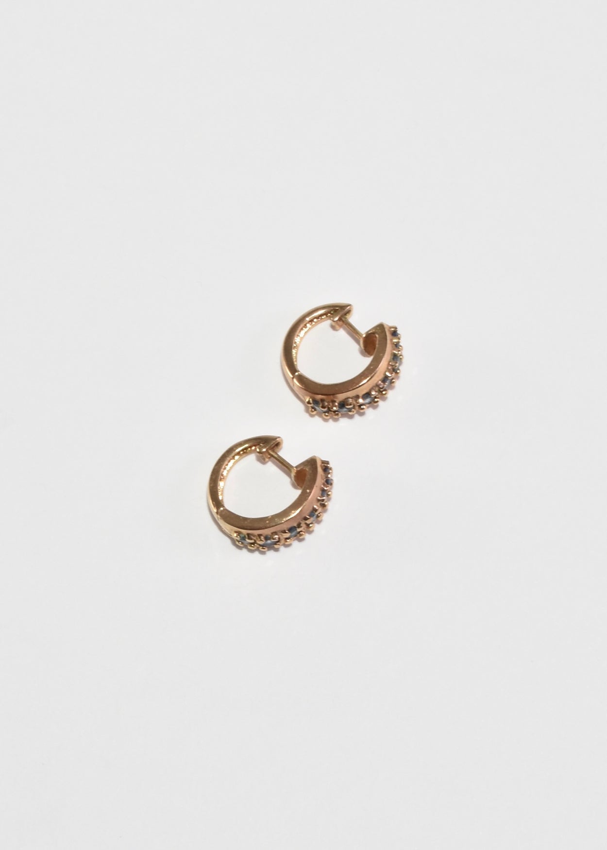 Gold Topaz Hoop Earrings