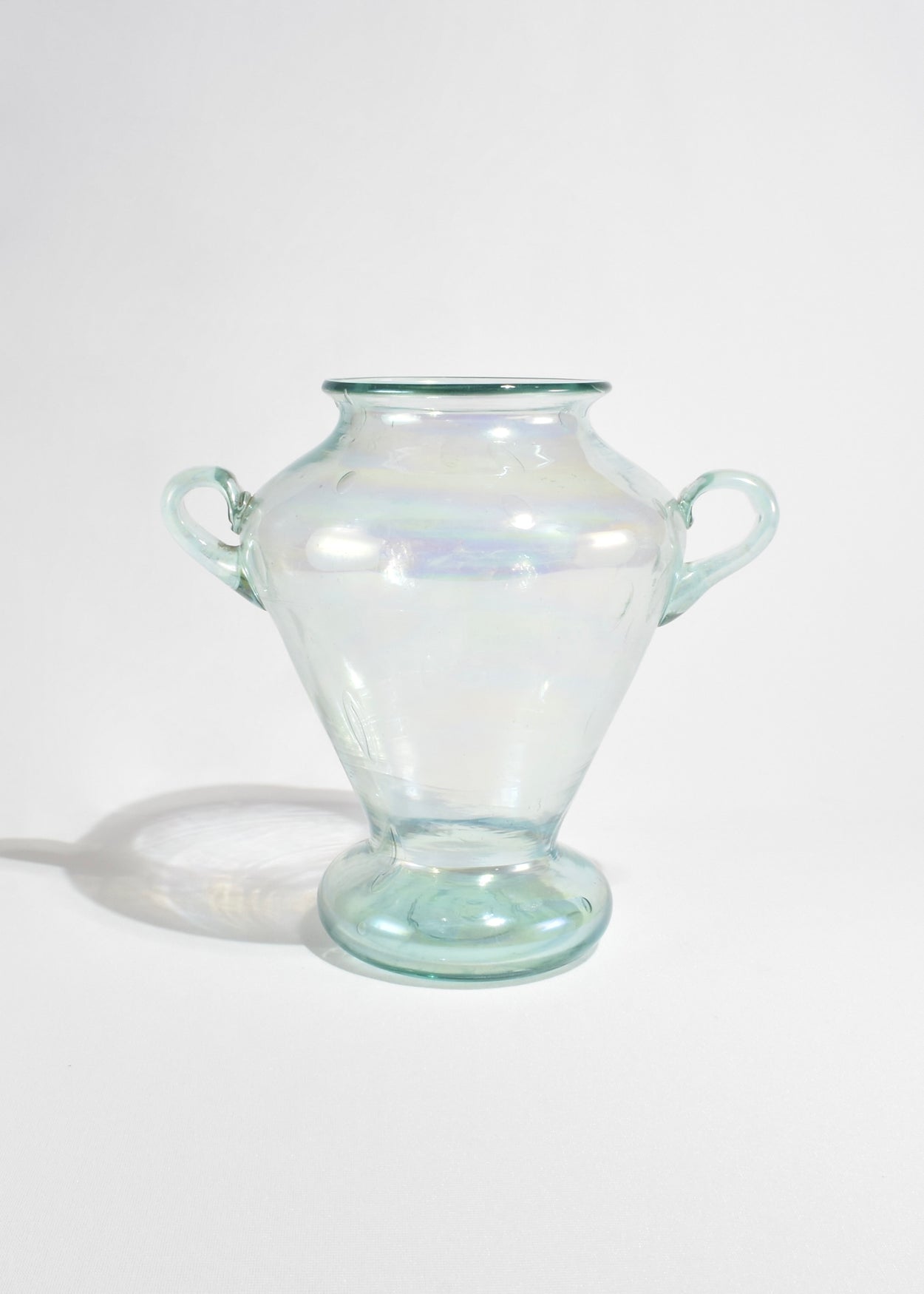 Iridescent Glass Amphora Vase