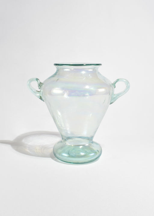 Iridescent Glass Amphora Vase