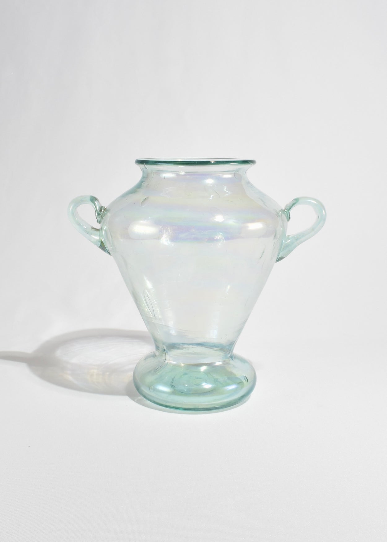 Iridescent Glass Amphora Vase