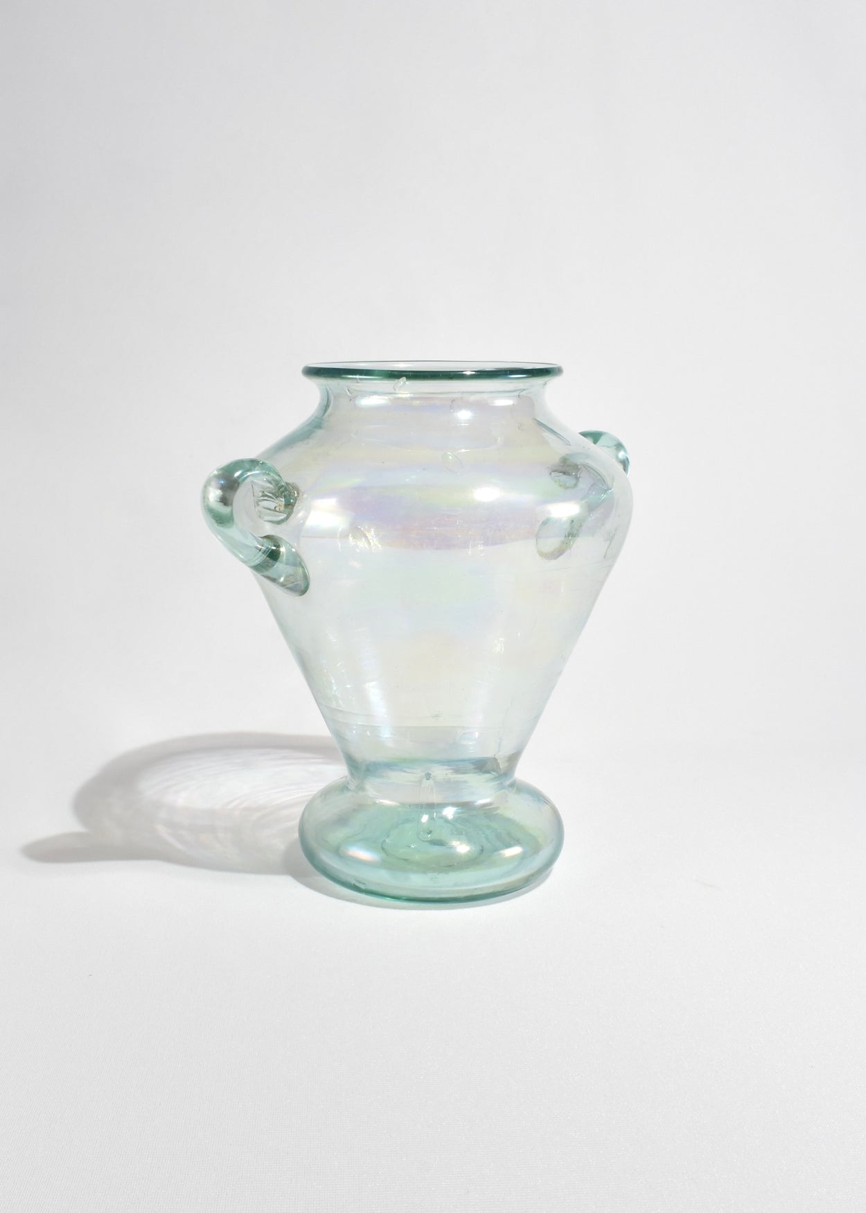 Iridescent Glass Amphora Vase
