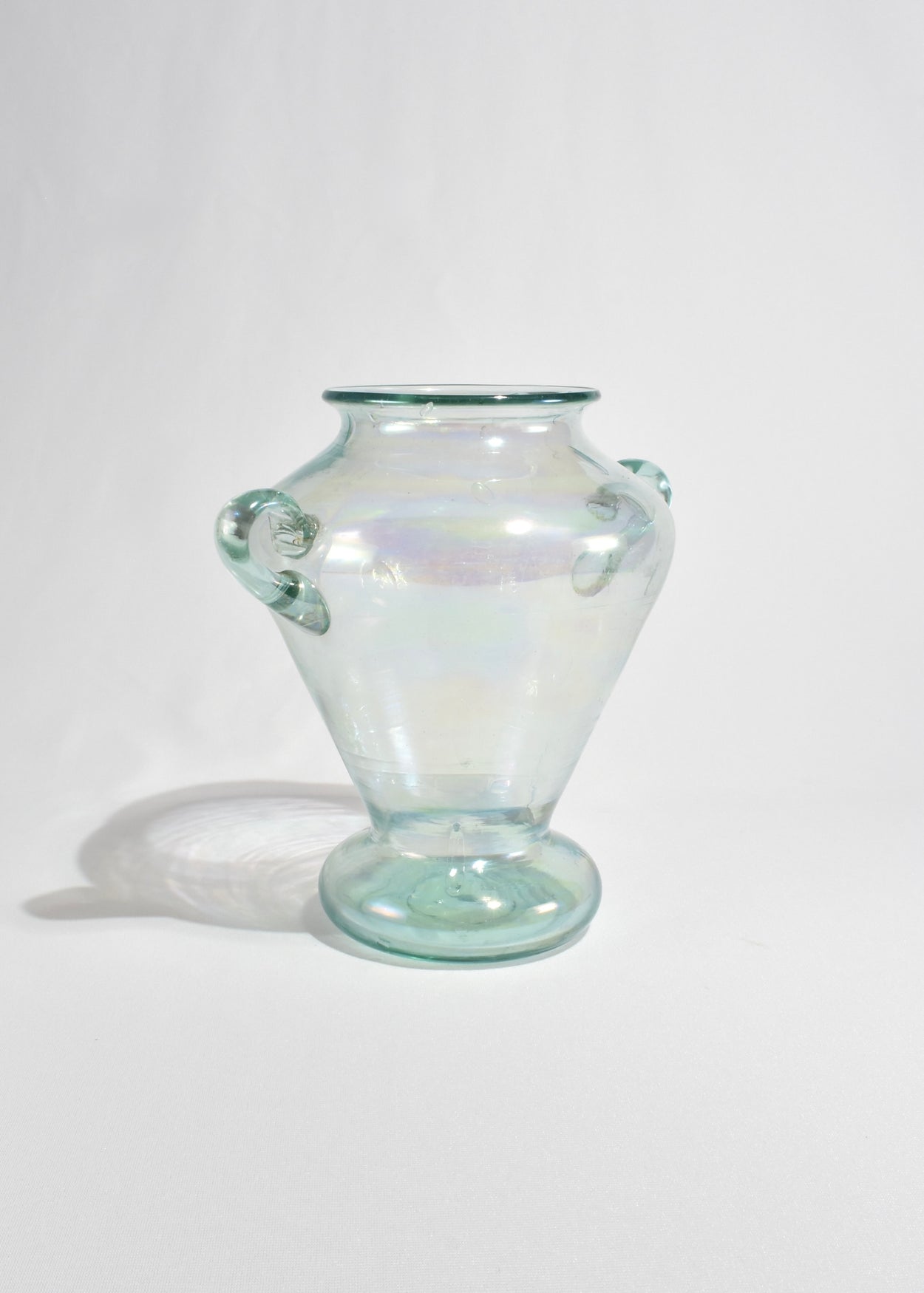 Iridescent Glass Amphora Vase