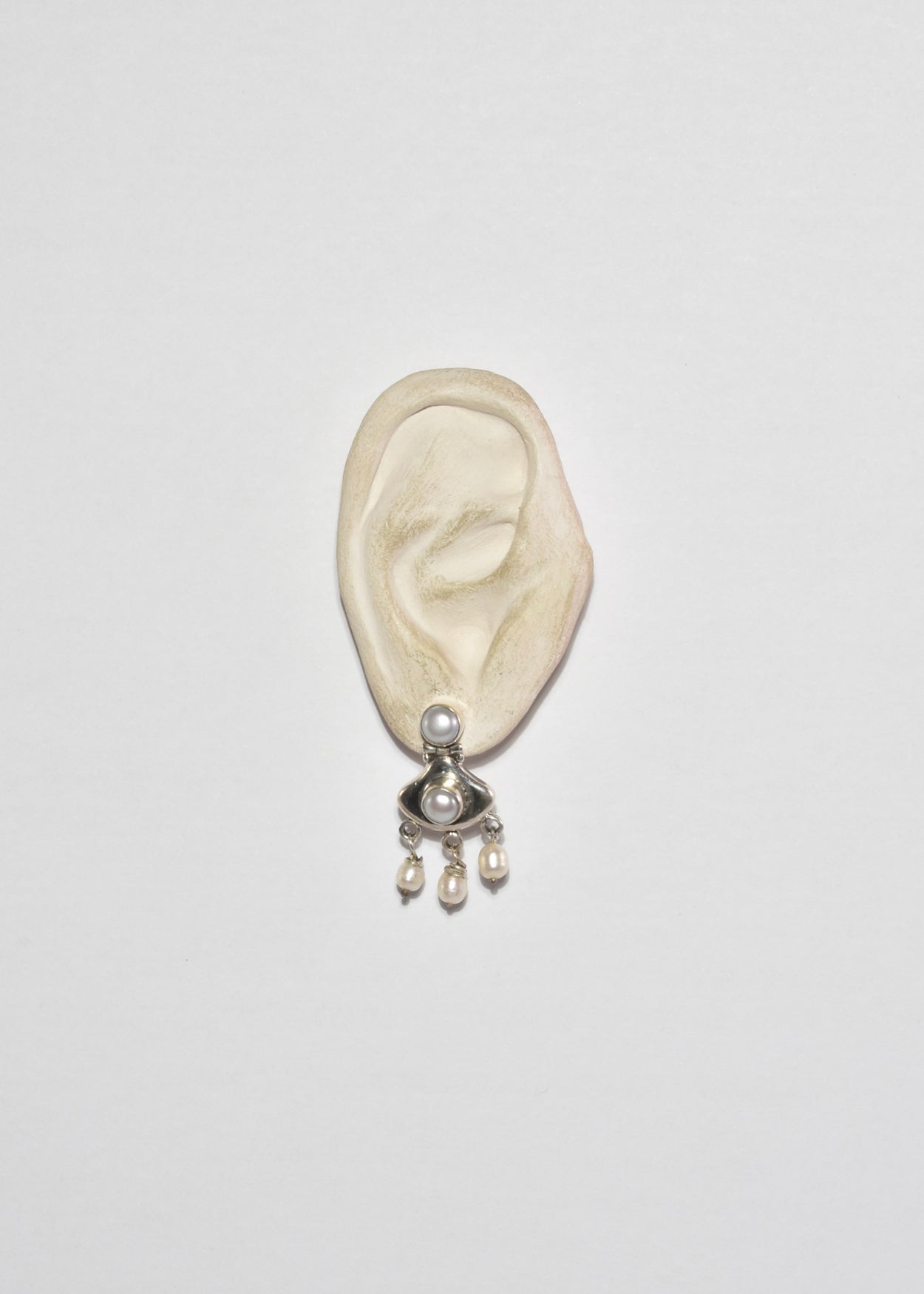 Hinged Pearl Fringe Earrings