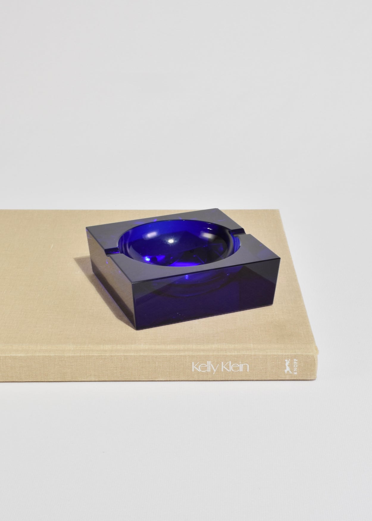 Cobalt Glass Ashtray