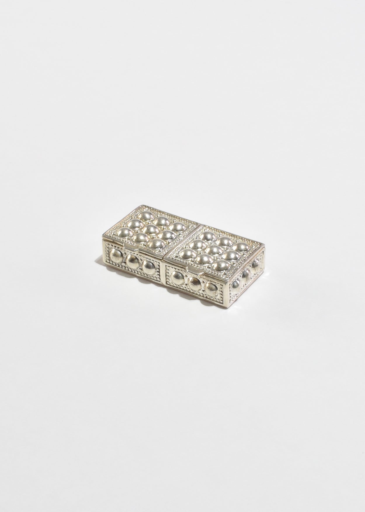 Double-Compartment Silver Pillbox