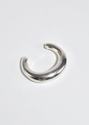 Sculptural Silver Cuff Bracelet
