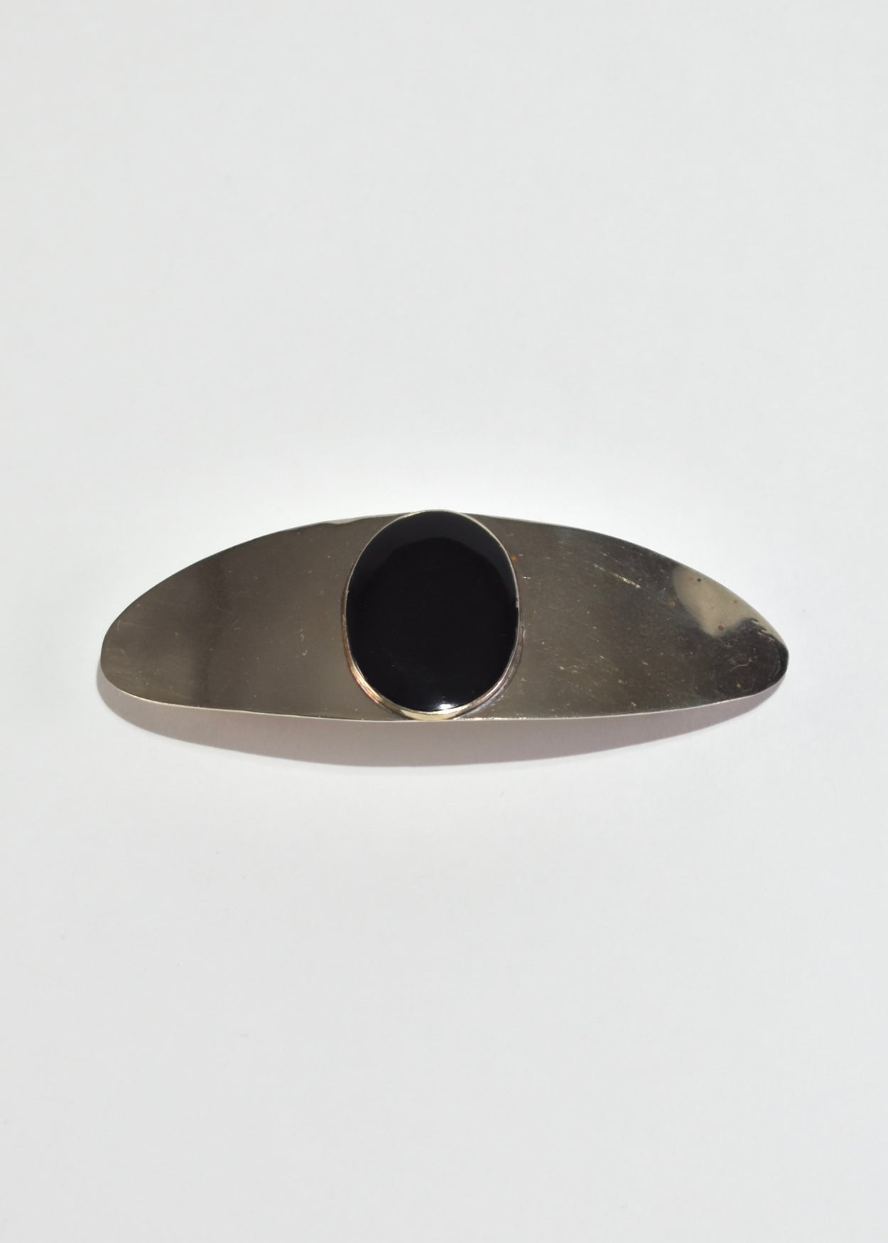 Oval Onyx Hair Clip