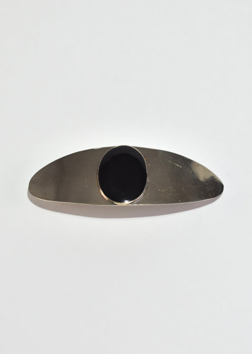 Oval Onyx Hair Clip