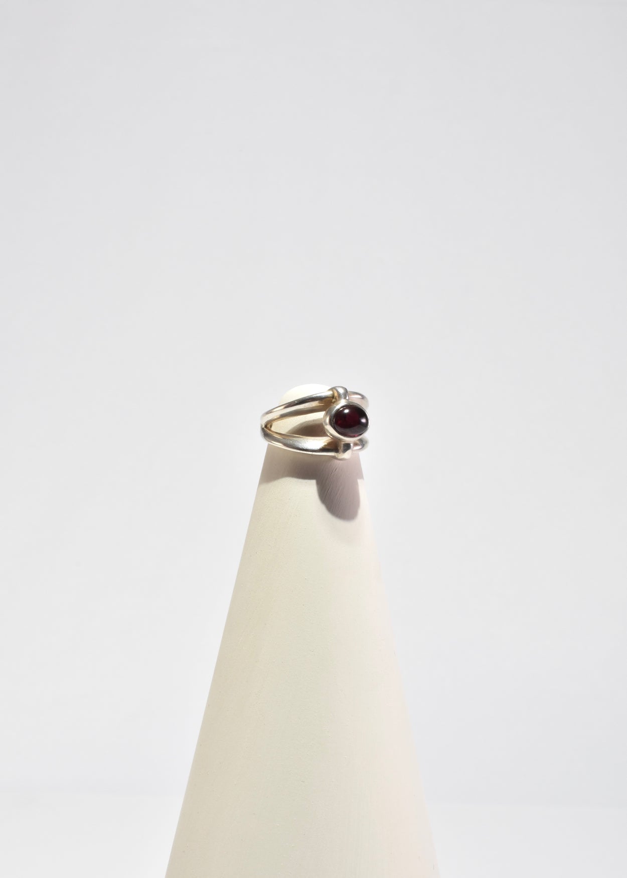 Modernist Garnet Ring