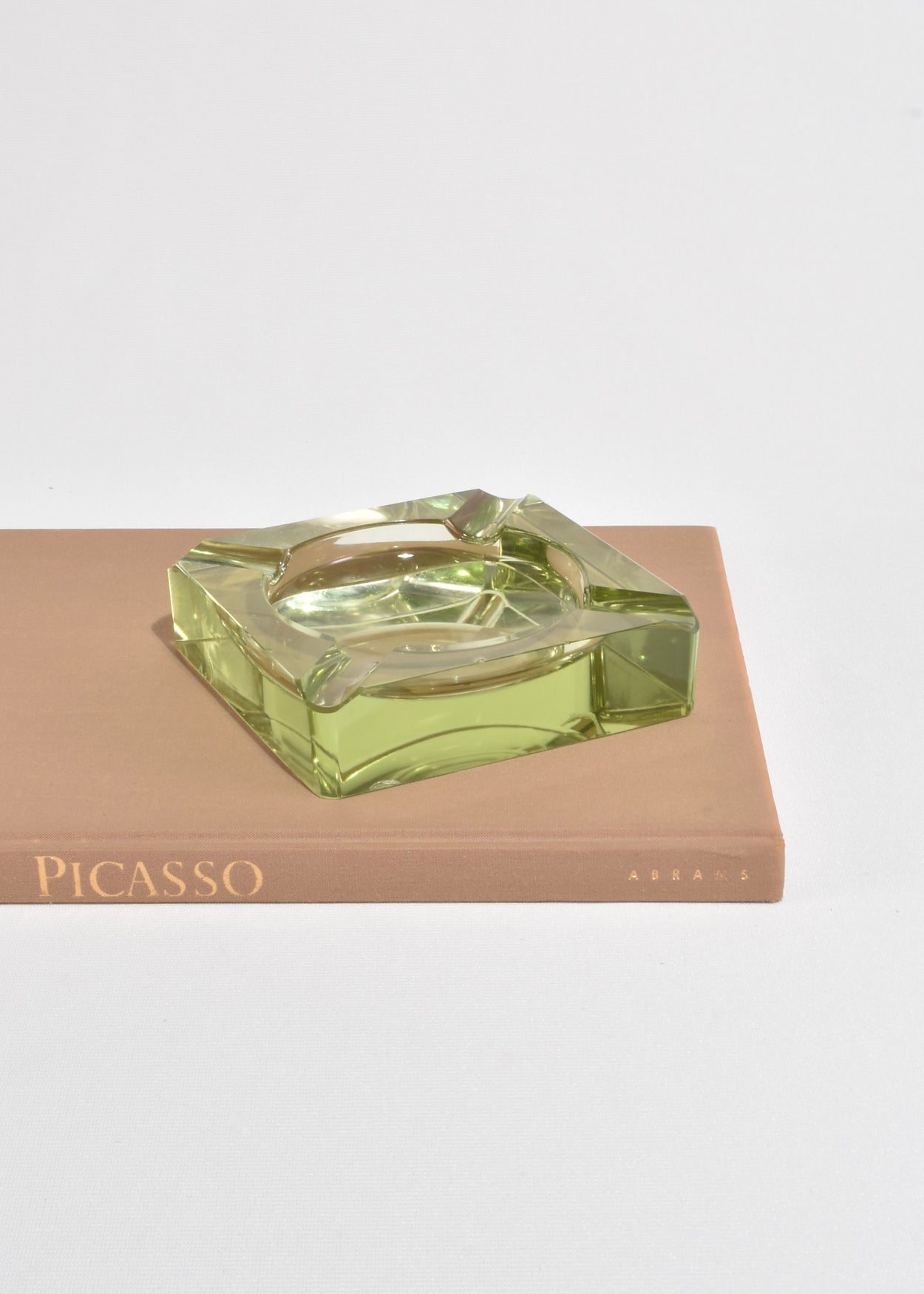 Green Glass Ashtray