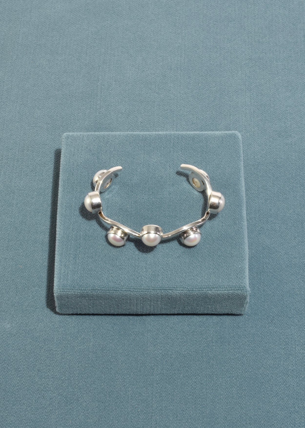 Wavy Pearl Cuff Bracelet