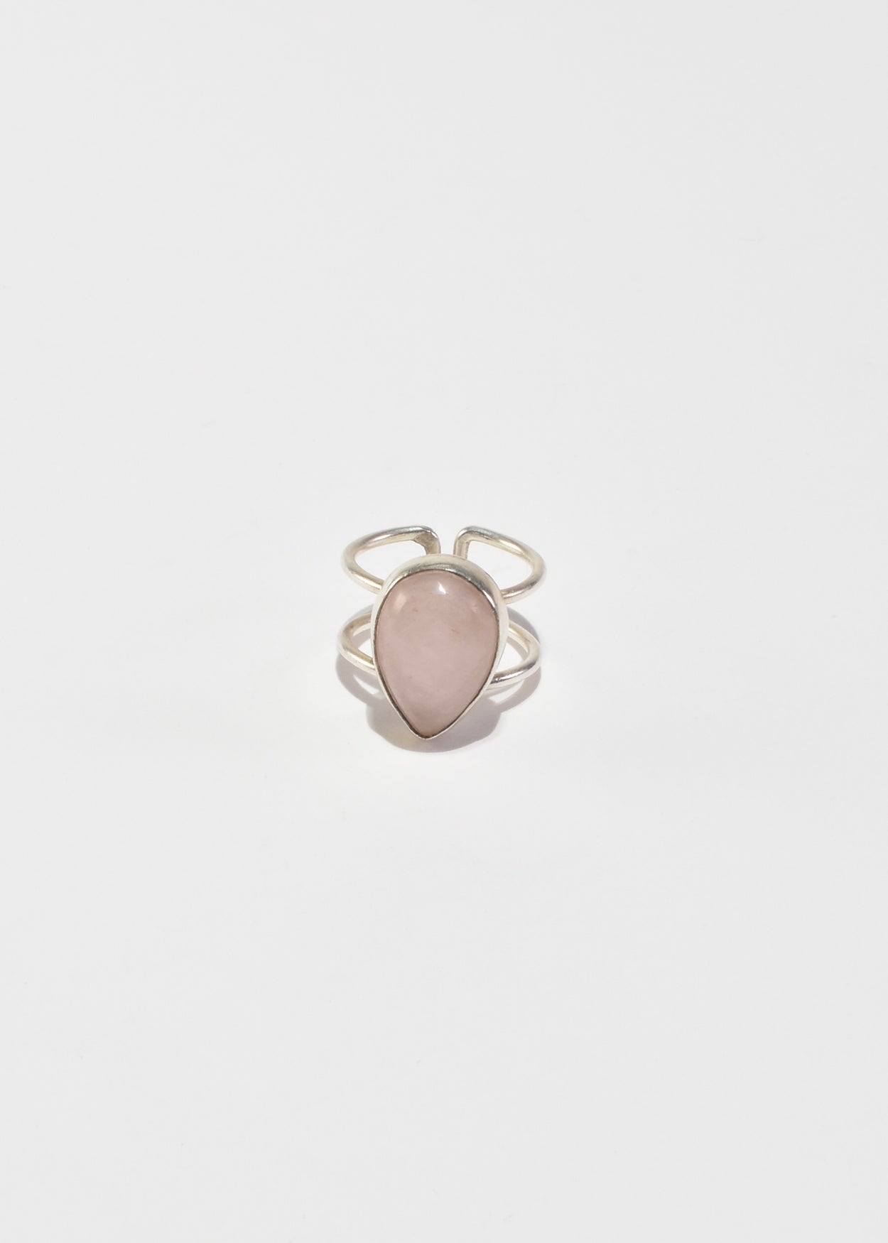 Teardrop Rose Quartz Ring
