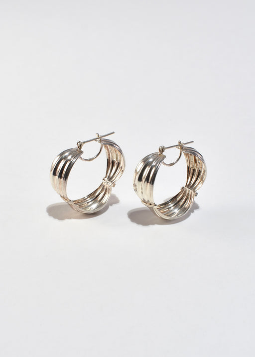 Ribbed Hoop Earrings