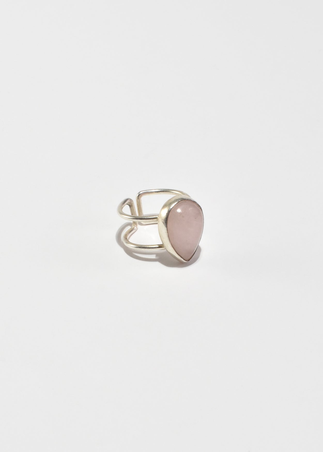 Teardrop Rose Quartz Ring