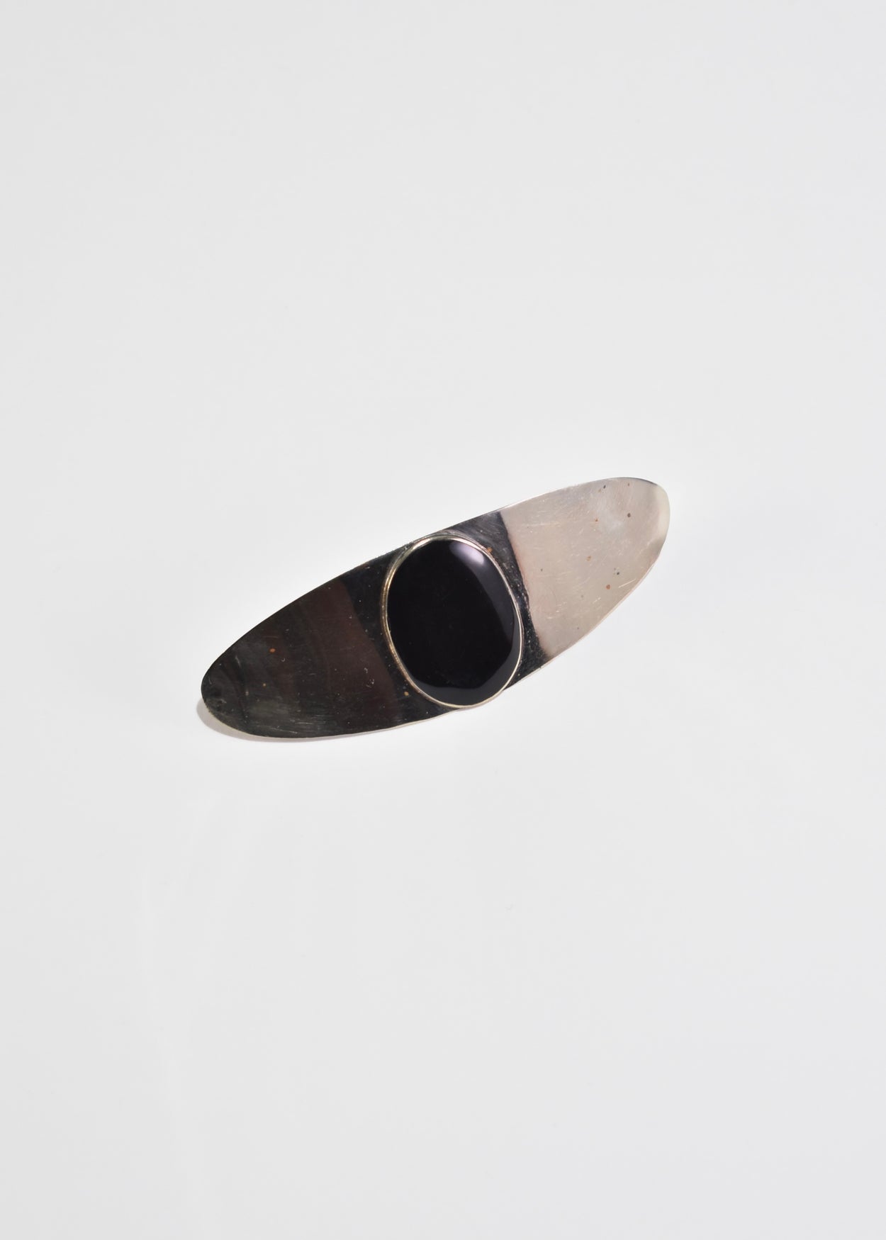 Oval Onyx Hair Clip