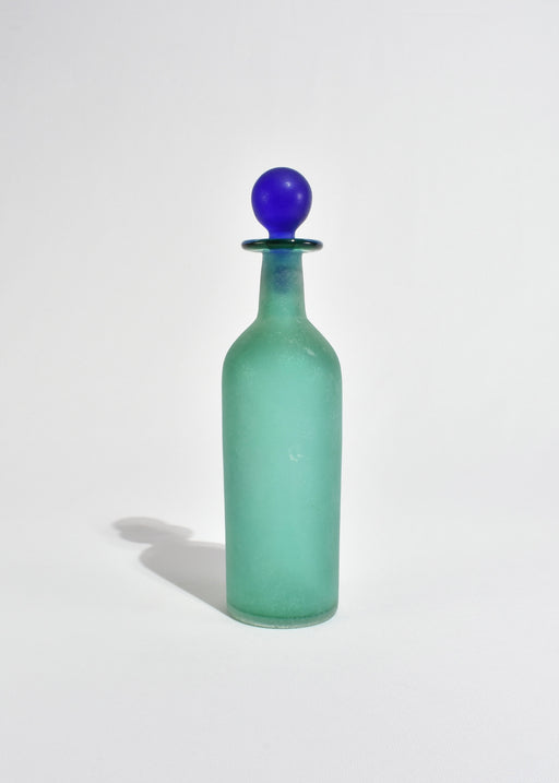 Italian Teal Glass Decanter