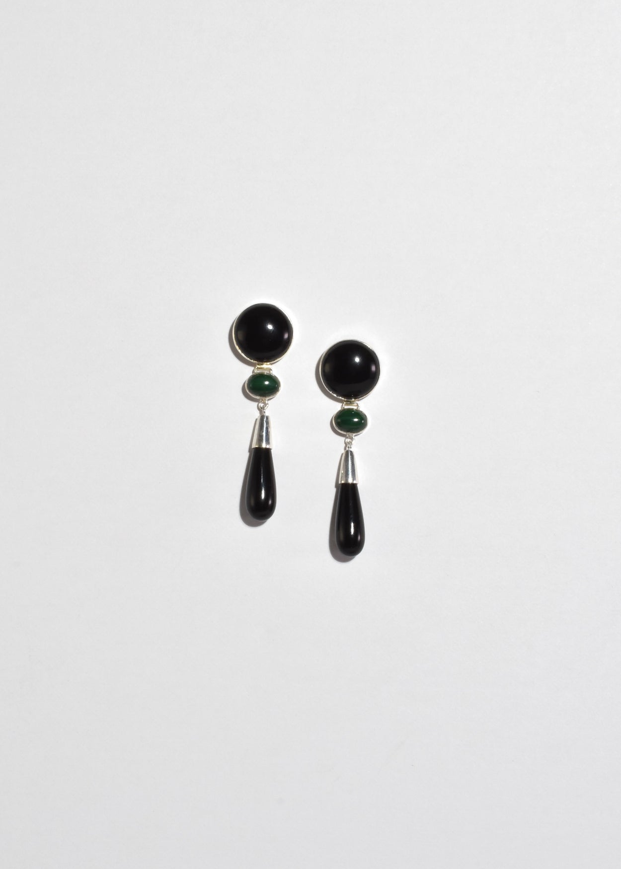 Onyx Malachite Earrings