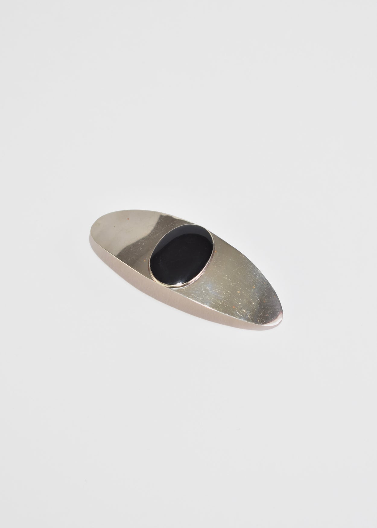 Oval Onyx Hair Clip