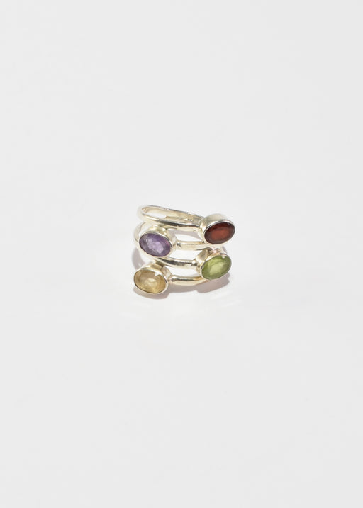 Faceted Multi Stone Ring