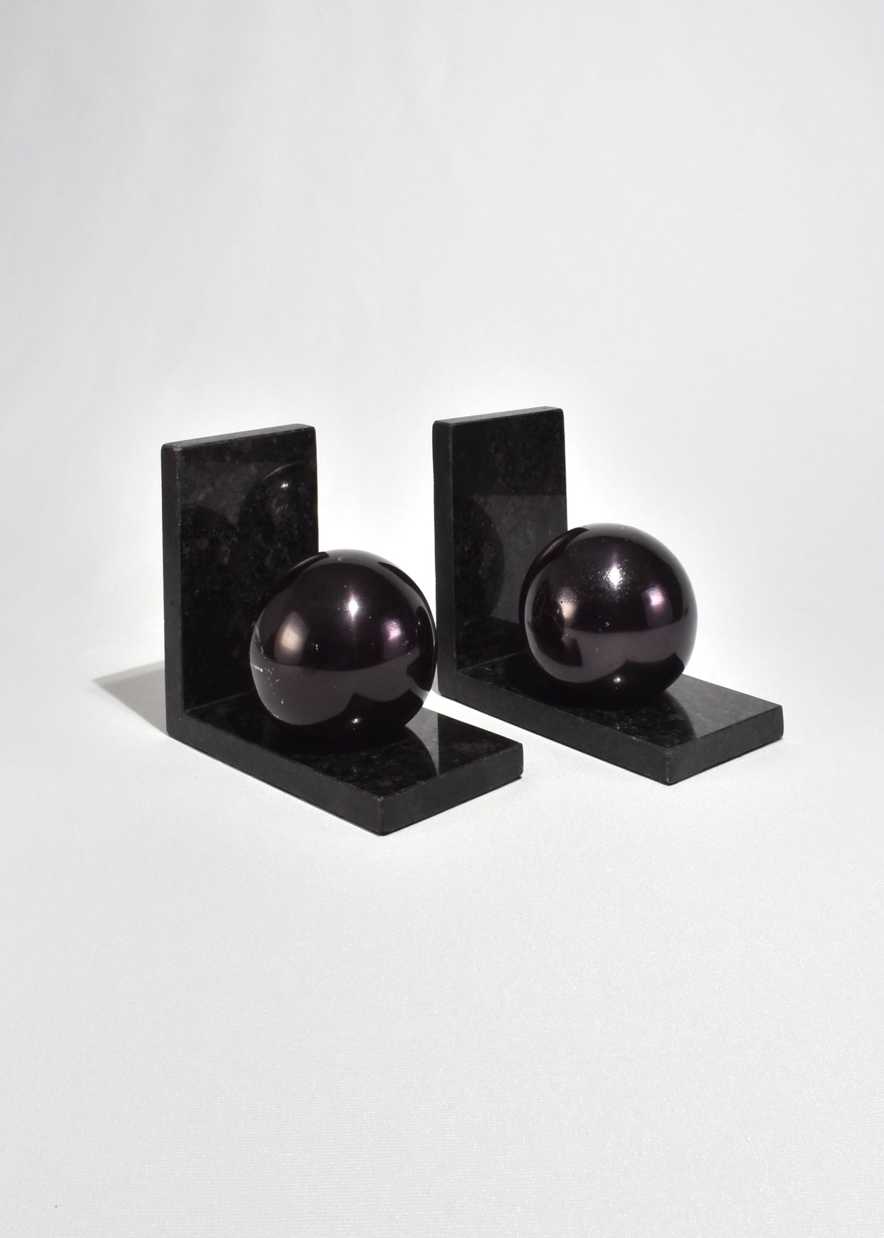Black Geometric Bookends
