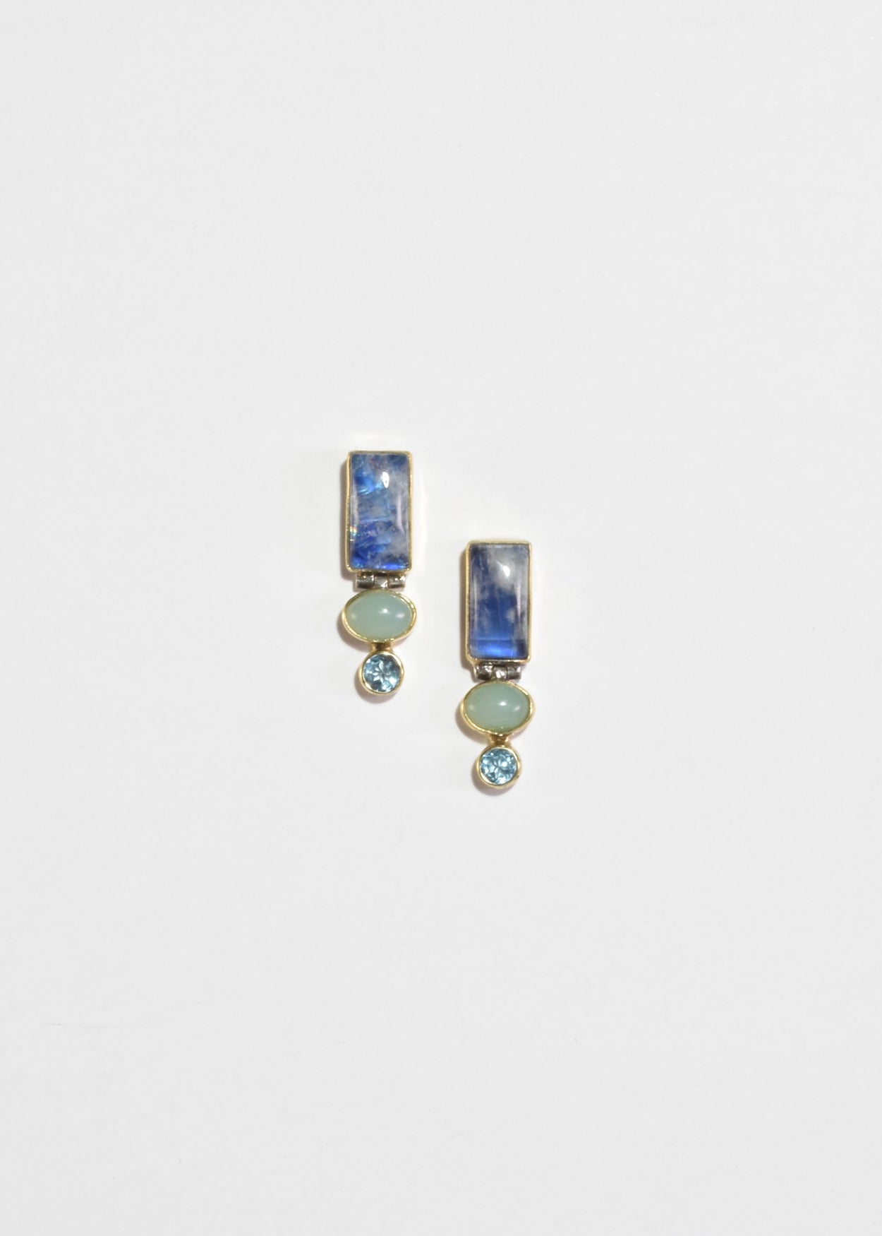 Chalcedony Kyanite Topaz Earrings