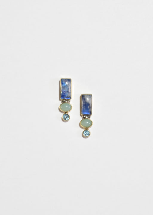 Chalcedony Kyanite Topaz Earrings