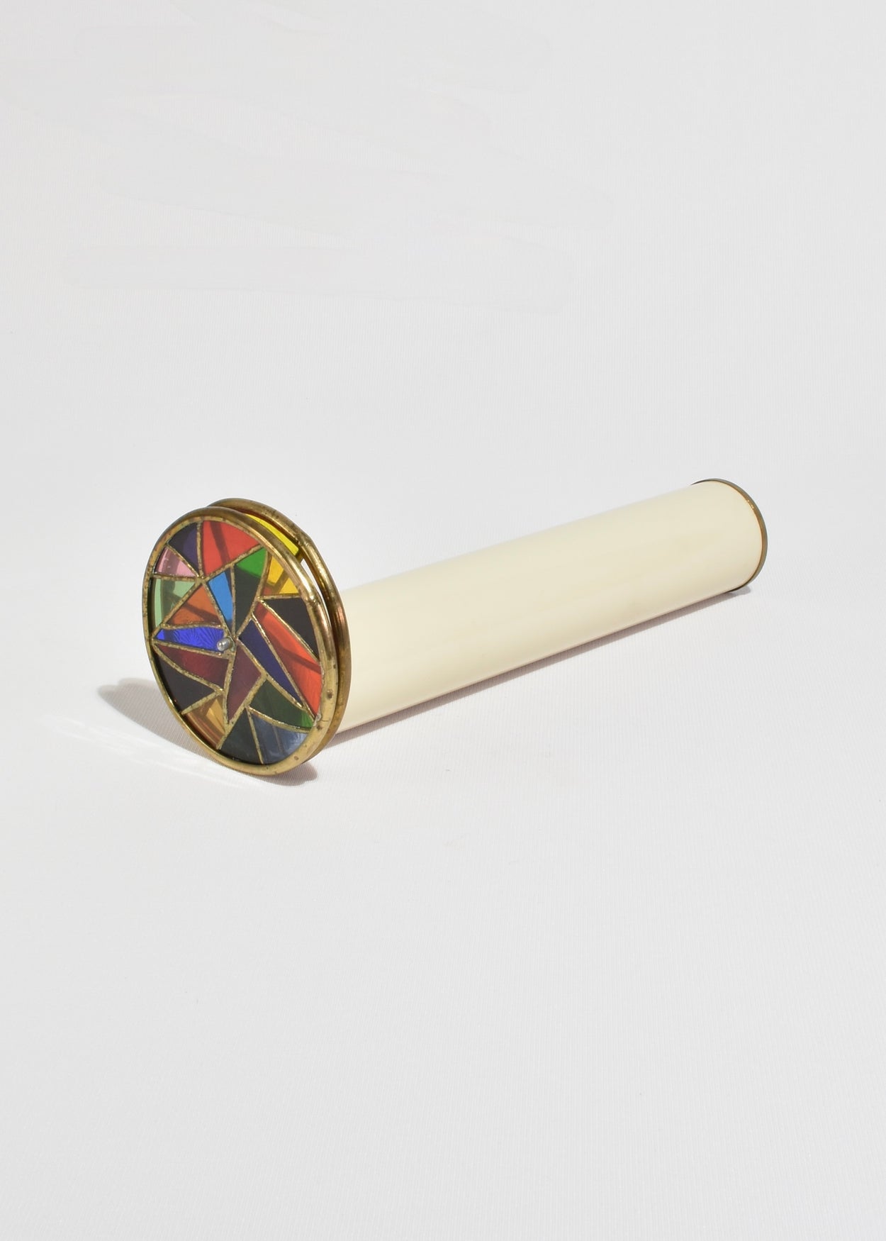 Cream Art Glass Kaleidoscope
